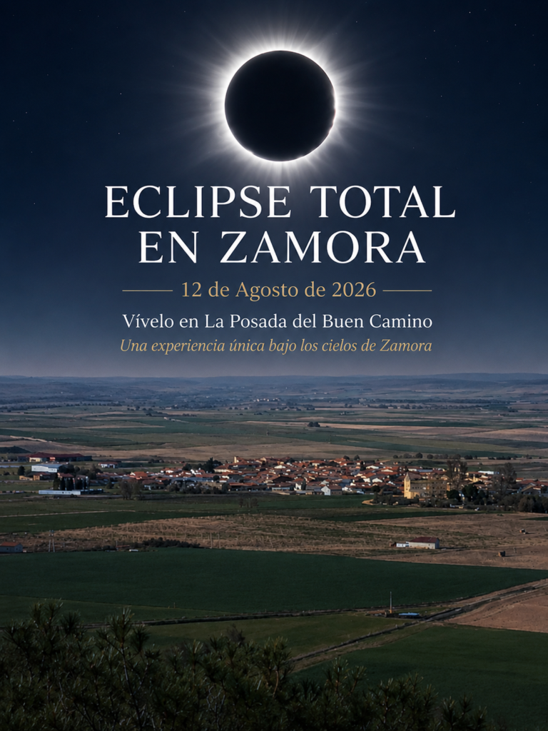 Eclipse solar total del 12 de agosto de 2026, visto sobre la provincia de Zamora